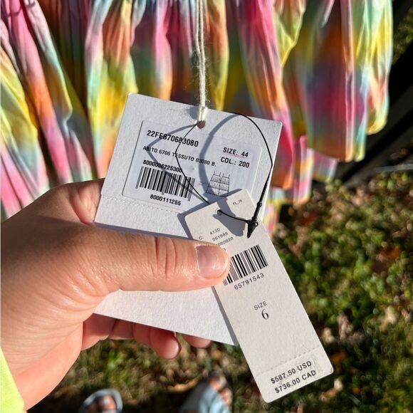 Anthropologie Beatrice B Square Neck Tiered Dress NWT - Picture 8 of 16